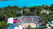 Was für ein Anblick: Der Centercourd im Strandbad Litzlberg