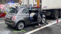 Der Lenker des Fiat 500 hatte keine Überlebenschance.