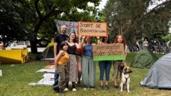 Die Studenten setzen sich für den Erhalt des Uniparks ein.