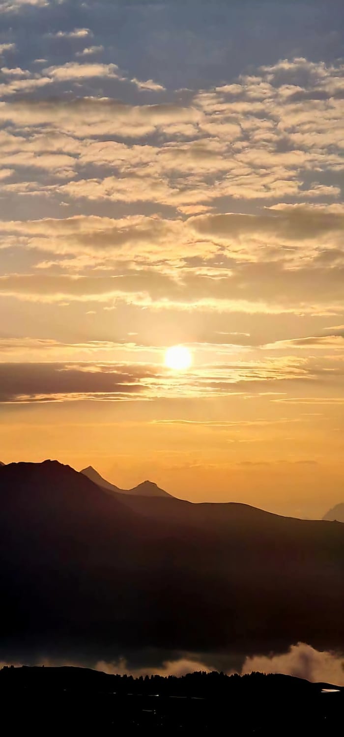 Am Abend gab es sogar einen Sonnenuntergang auf dem Hoadl.