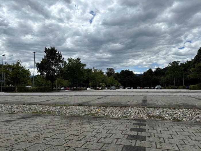 Am Parkplatz im Westen der Uni sollte der Neubau entstehen – diesen Plan hatte auch die Uni. Die ...