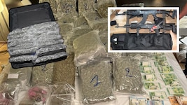 Kiloweise Drogen im Koffer, Bargeld, Waffen – nur ein Teil der sichergestellten Utensilien