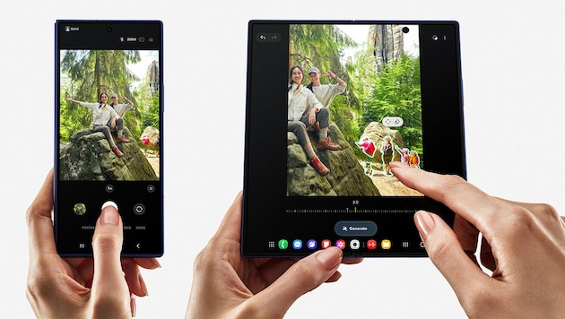 Das Galaxy Z Flip 7 lässt sich aufklappen wie ein Buch und wird so vom Handy zum Tablet.