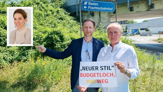 FPÖ-Stadtrat Gottfried Forsthuber und FPÖ-Gemeinderat Renè Hansy kritisieren die Ausgaben für ...