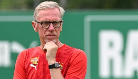 Peter Stöger löste Robert Klauß als Rapid-Trainer ab.