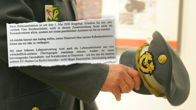 Der Bundesheer-Oberst überbrachte persönlich im Mai den Antrag auf Aufschub seines ...