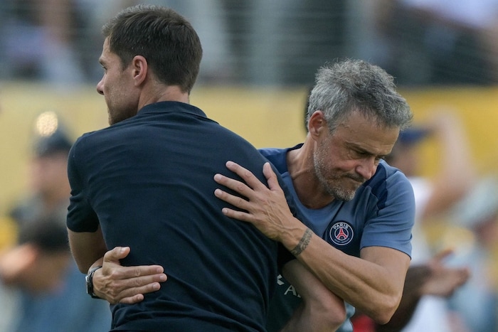 Xabi Alonso (l.) und Luis Enrique