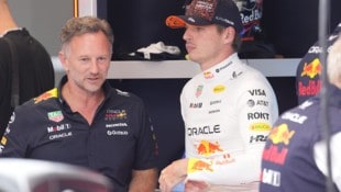 Christian Horner (li.) arbeitet künftig nicht mehr mit Red-Bull-Superstar Max Verstappen ...