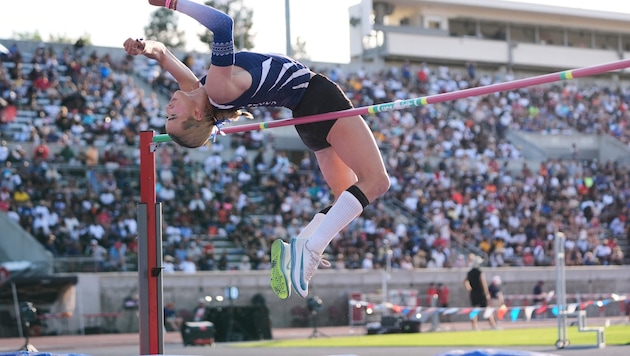 Eine Transgendersportlerin bei einem Wettbewerb an der Jurupa Valley High School in Kalifornien