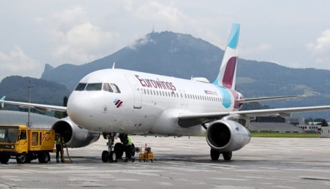 Ein Flug der Airline Eurowings musste am Sonntag wegen eines Notfalls zwischenlanden.