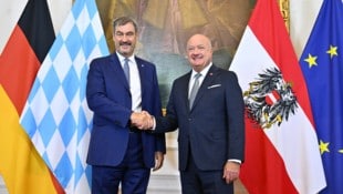 Der bayerische Ministerpräsident Markus Söder zu Besuch bei Bundeskanzler Christian Stocker