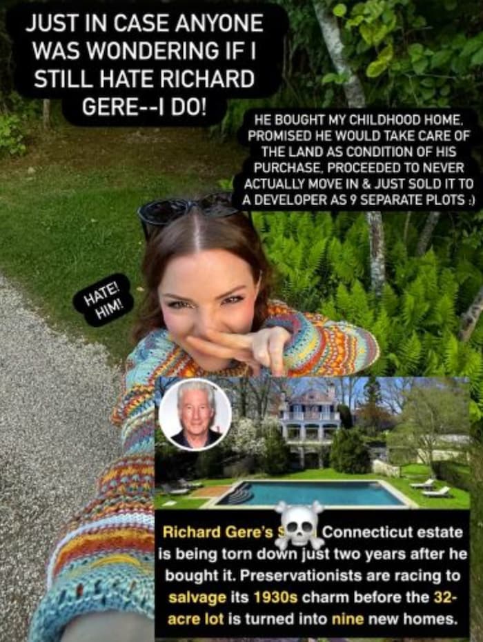 Lulu Simon teilte dieses Foto von sich sowie von ihrer Familien-Villa und Richard Gere auf ...