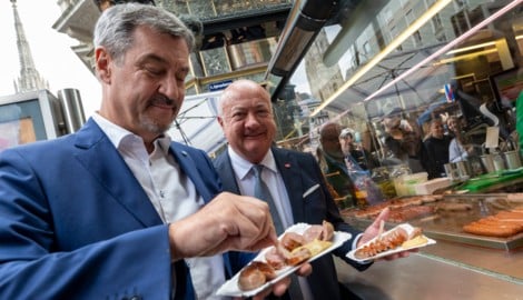 Der bayerische Ministerpräsident Markus Söder und Bundeskanzler Christian Stocker beim ...