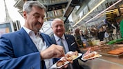 Der bayerische Ministerpräsident Markus Söder und Bundeskanzler Christian Stocker beim ...