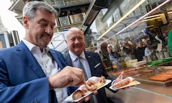Der bayerische Ministerpräsident Markus Söder und Bundeskanzler Christian Stocker beim ...