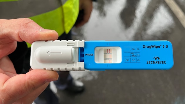 Positiv schlug der Drogentest gleich dreimal an.
