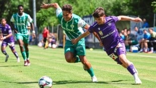Dominik Fitz (re.) schuftet mit der Austria seit knapp drei Wochen in der Vorbereitung