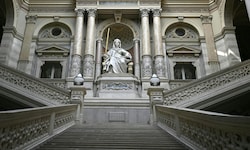Justitia im Justizpalast in Wien: Es gibt eine große Reform, die eine von politischem Einfluss ...