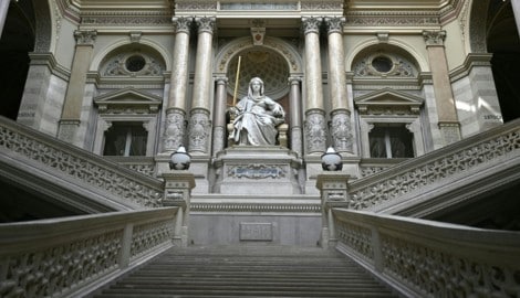 Justitia im Justizpalast in Wien: Es gibt eine große Reform, die eine von politischem Einfluss ...