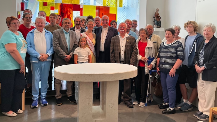 Bischof Zsivkovits lud die Delegation mit Vertretern der Burgenländischen Gemeinschaft, darunter ...