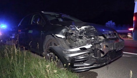 Unfall auf der Rheintalautobahn: Beide Fahrzeuge endeten als Totalschaden.