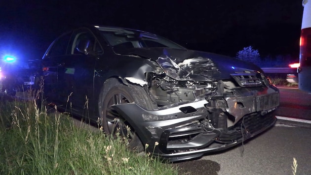 Unfall auf der Rheintalautobahn: Beide Fahrzeuge endeten als Totalschaden.