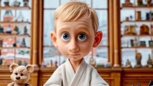 Der niedlich inszenierte Zeichentrick-Putin mit Kulleraugen warnt in der Serie „Sandpit“ vor ...