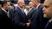 Stocker und Erdogan beim Treffen in Tirana