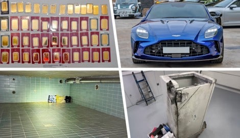 Leben wie die Könige: 25 Kilo Gold und 14 Autos wie ein solcher Aston Martin –  Vermögen war in ...