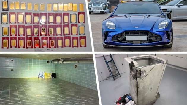 Leben wie die Könige: 25 Kilo Gold und 14 Autos wie ein solcher Aston Martin –  Vermögen war in ...