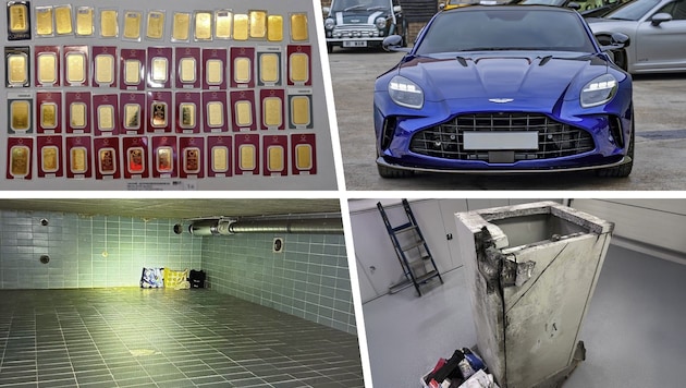 Leben wie die Könige: 25 Kilo Gold und 14 Autos wie ein solcher Aston Martin – Vermögen war in ...