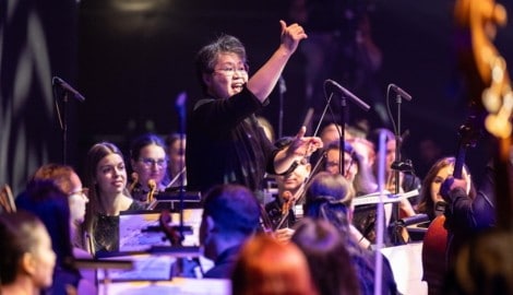 Mei-Ann Chen und das Styriarte Youth Orchestra begeisterten mit der diesjährigen Klangwolke.