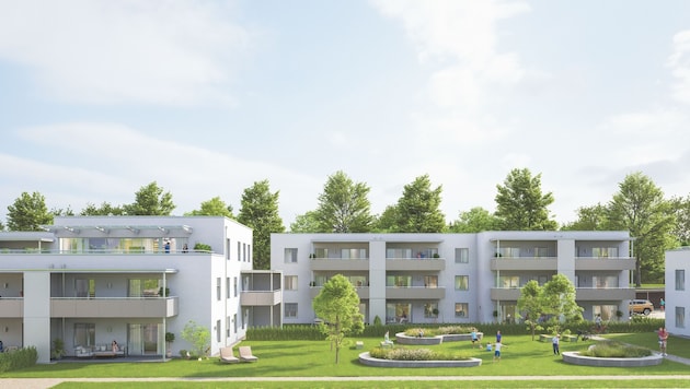 So sollen die neuen Wohnanlagen in Grafenstein aussehen.