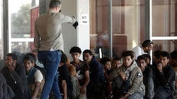 Gerettete Migranten auf Kreta