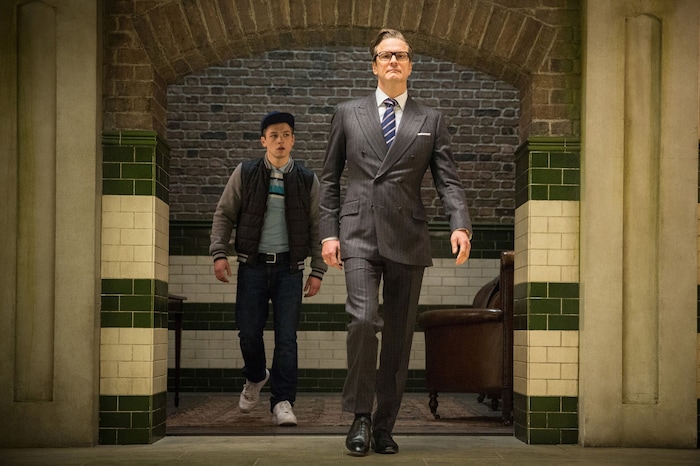 Colin Firth und Taron Egerton in „Kingsman: The Secret Service“