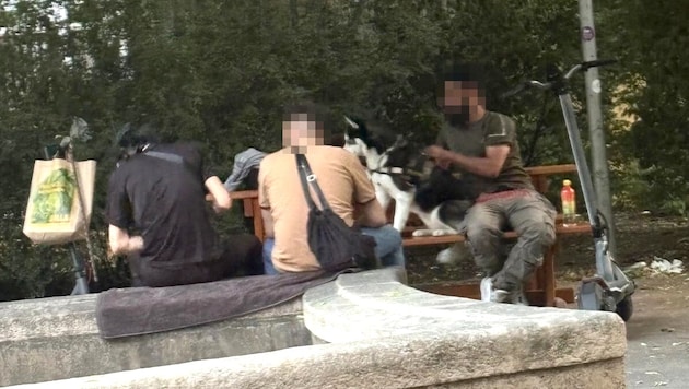 Das Klientel im Park verschreckt Kinder und Anrainer.