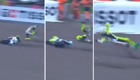 Franco Morbidelli überschlug sich mehrmals.