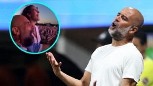 Pep Guardiola war mit seiner Tochter beim Comeback-Konzert.