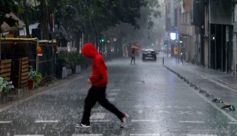In Teilen Spaniens haben am Samstag heftige Unwetter getobt.
