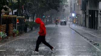 In Teilen Spaniens haben am Samstag heftige Unwetter getobt.