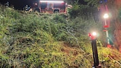 Über dieses steile Gelände stürzte der Traktor ab. 
