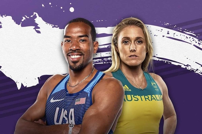 Christian Taylor und Sally Pearson