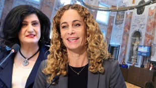 LA Zeliha Arslan (links) von den Grünen übt Kritik an der Tiroler Landesregierung, LR Eva ...