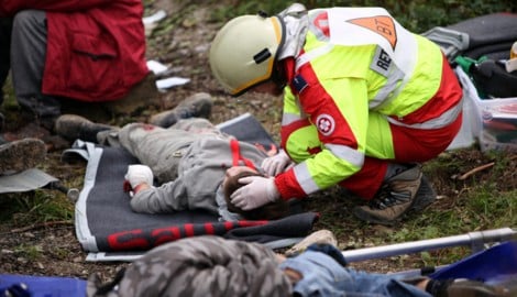 Bei einer Großübung werden dutzende Rettungskräfte trainiert und geschult – meistens in der ...