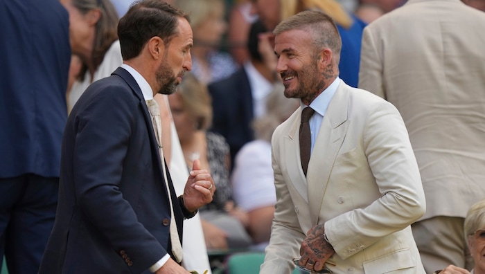 Ex-England-Trainer Sir Gareth Southgate und Sir David Beckham
