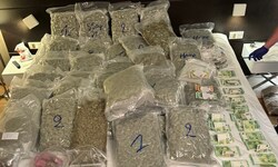 Nur ein Teil der sichergestellten Drogen. Insgesamt geht es um Hunderte Kilo Cannabis und ...