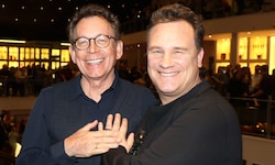 Strahlen um die Wette: Guido Maria Kretschmer und Frank Mutters (l.)