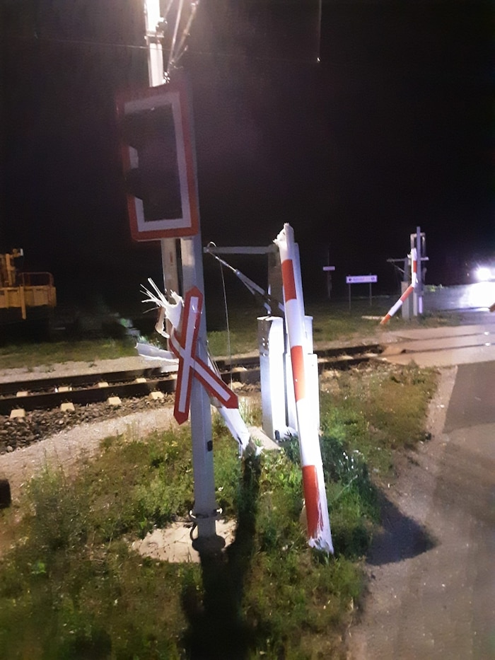 Der durchbrochene Bahnschranken