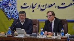 Christian Buchmann 2016 mit dem damaligen iranischen Handelsminister. 
