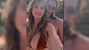 Heidi Klum zeige sich kurz vor dem Hochzeitstag Anfang August verliebt mit ihrem Tom.